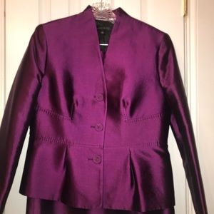 Anne Klein silk skirt suit